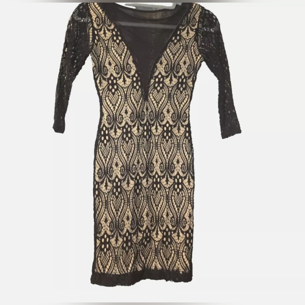 Windsor Cute and Sexy Black Lace Dress Size S